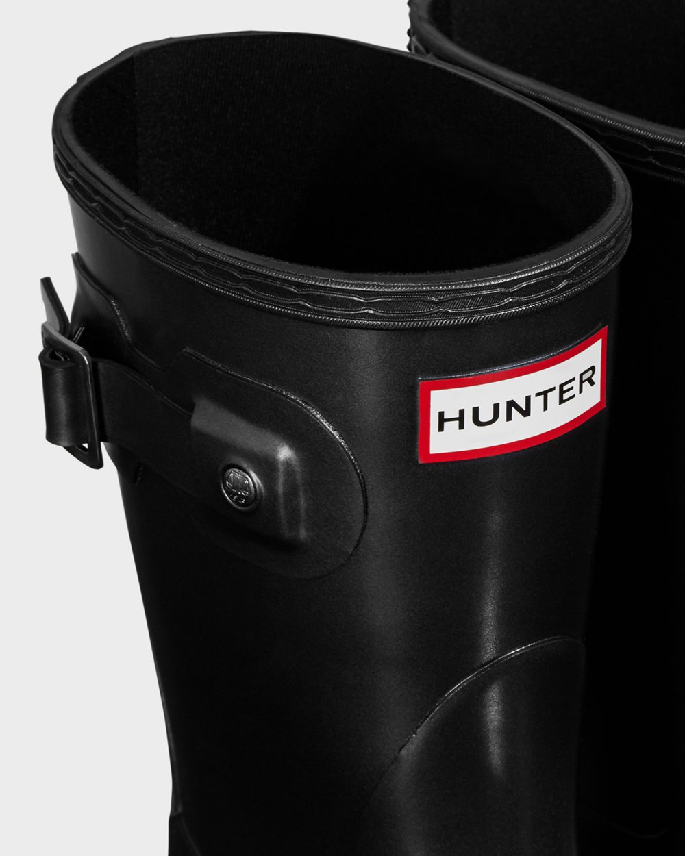 Womens Hunter Original Pearlized - Short Rain Boots Black - 8035-HIRQL